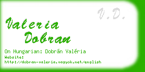 valeria dobran business card